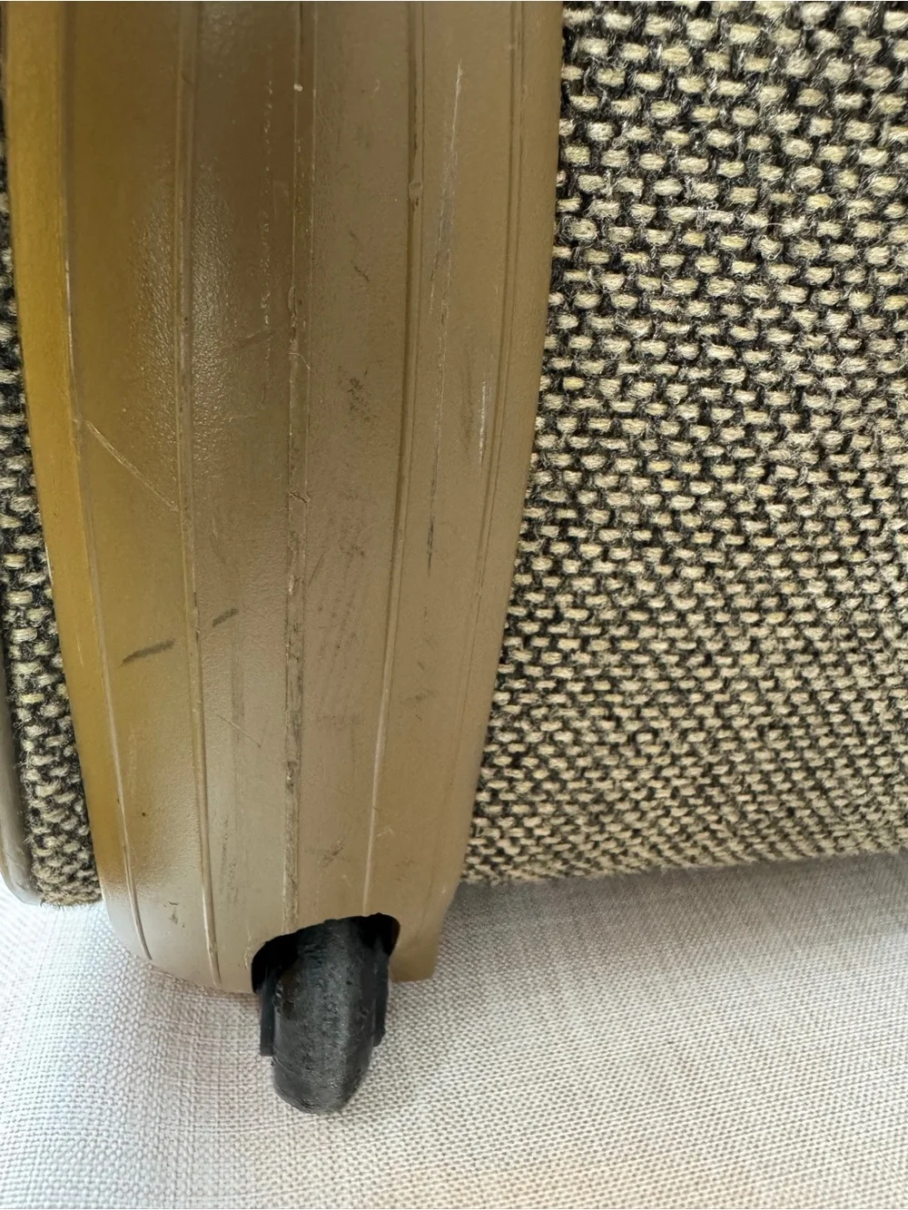 Hartmann Olive Tweed Rolling Carry-On with Tan Leather Trim